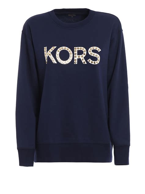 michael kors crew neck logo|Studded Logo Cotton Sweatshirt .